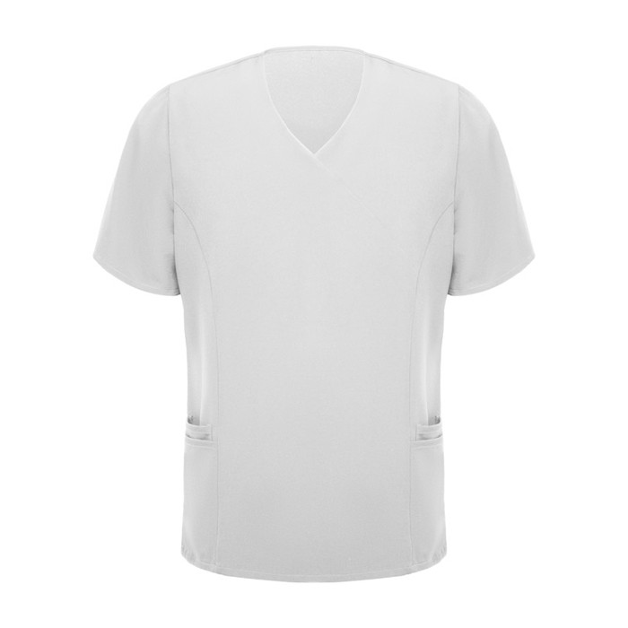 Casaca de poliéster y elastano de manga corta 170 g/m2 Roly Ferox color blanco segunda vista