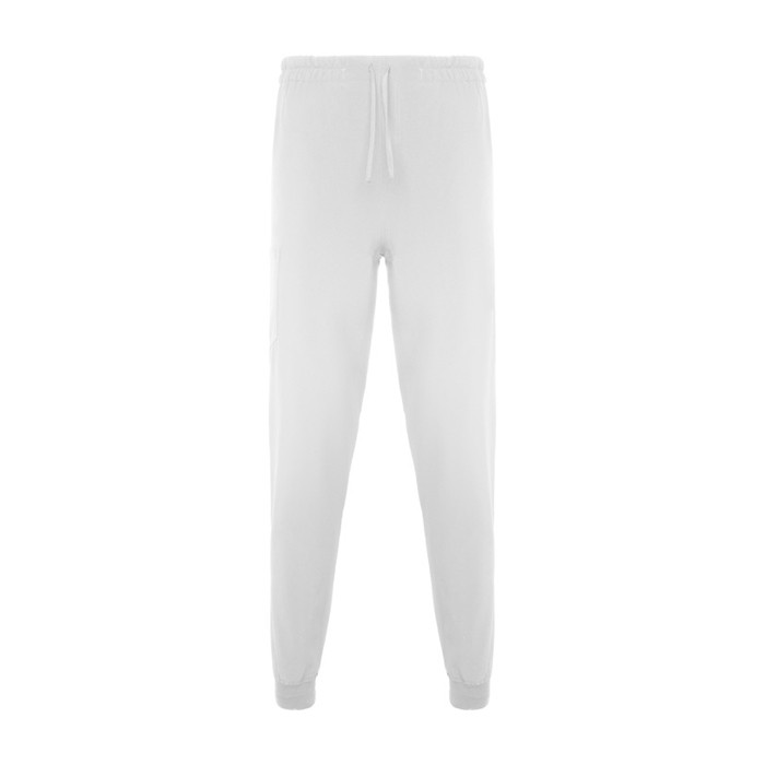 Pantalón sanitario unisex con corte de pierna recto 170 g/m2 Roly Fiber color blanco segunda vista