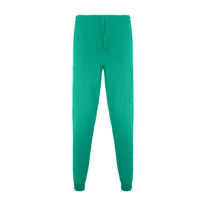 Pantalón sanitario unisex con corte de pierna recto 170 g/m2 Roly Fiber color verde esmeralda segunda vista