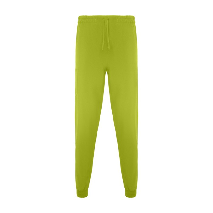 Pantalón sanitario unisex con corte de pierna recto 170 g/m2 Roly Fiber color verde pistacho segunda vista