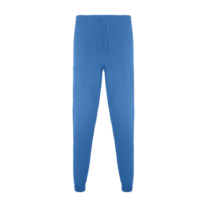 Pantalón sanitario unisex con corte de pierna recto 170 g/m2 Roly Fiber color azul bondi segunda vista