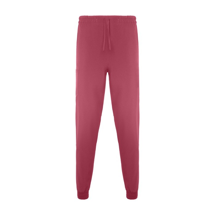 Pantalón sanitario unisex con corte de pierna recto 170 g/m2 Roly Fiber color rosa segunda vista