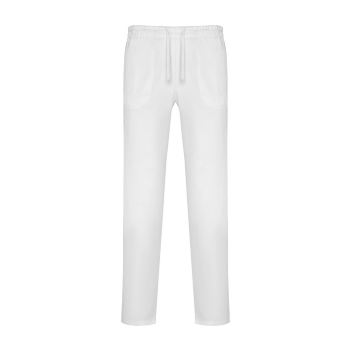 Pantalón sanitario largo unisex con corte recto 195 g/m2 Roly Care color blanco segunda vista