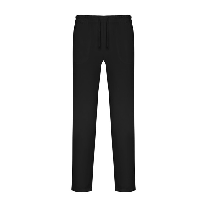 Pantalón sanitario largo unisex con corte recto 195 g/m2 Roly Care color negro segunda vista