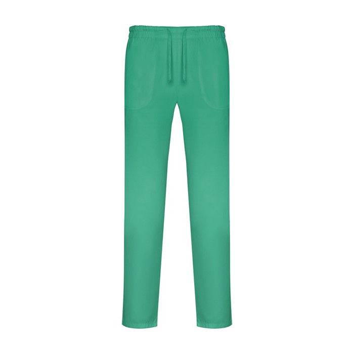 Pantalón sanitario largo unisex con corte recto 195 g/m2 Roly Care color verde esmeralda segunda vista