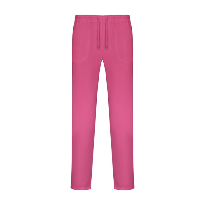 Pantalón sanitario largo unisex con corte recto 195 g/m2 Roly Care color rosa segunda vista