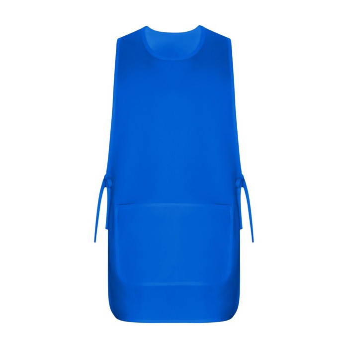 Casulla laboral unisex reversible con dos bolsillos 195 g/m2 Roly Arzak color azul real segunda vista