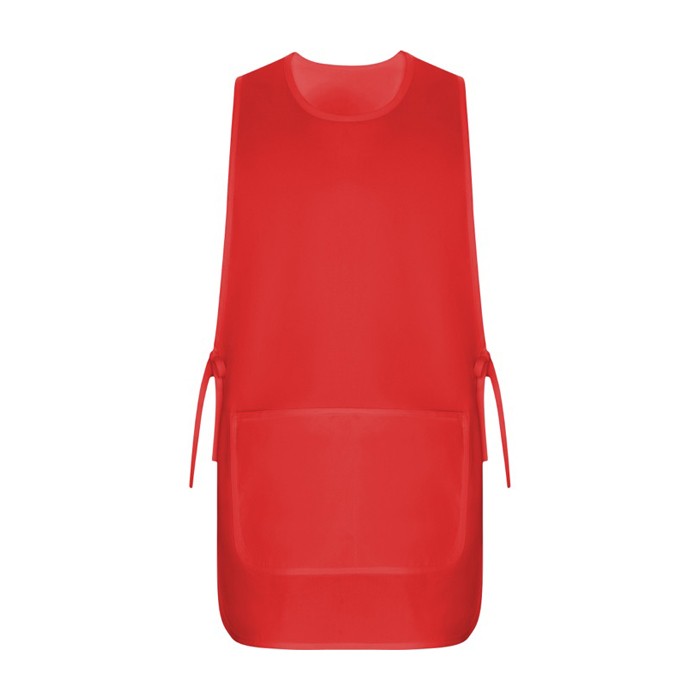 Casulla laboral unisex reversible con dos bolsillos 195 g/m2 Roly Arzak color rojo segunda vista