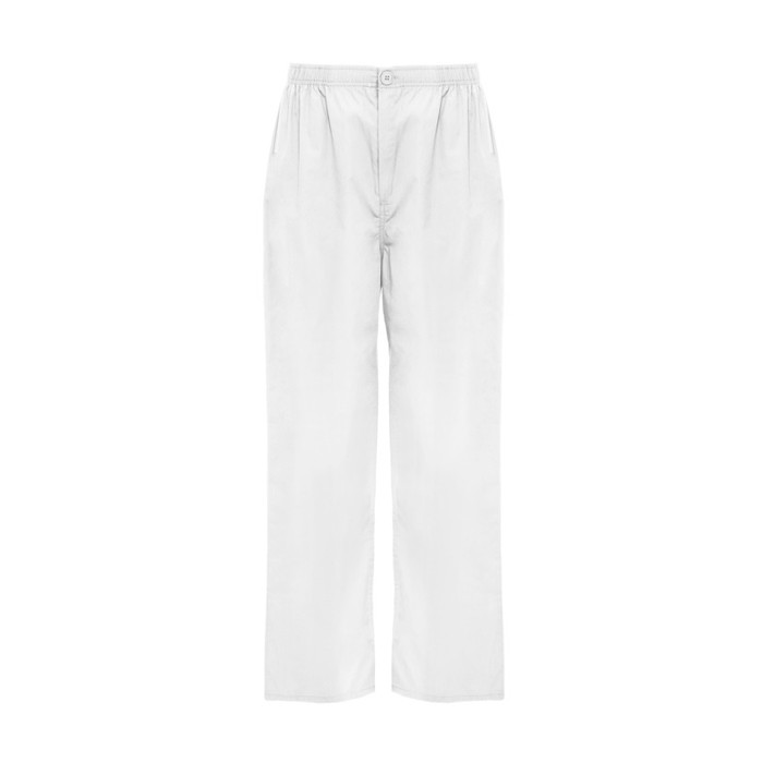 Pantalón sanitario unisex con corte recto 160 g/m2 Roly Vademecum color blanco segunda vista