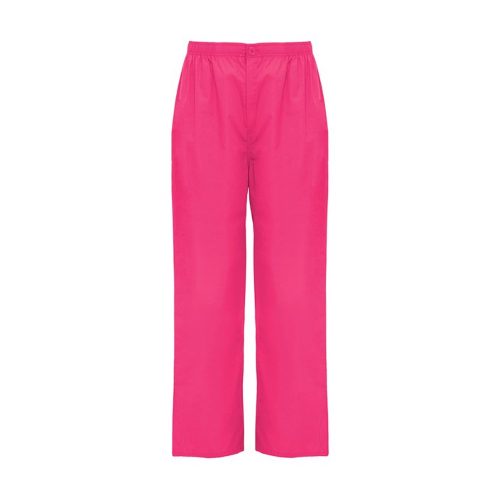 Pantalón sanitario unisex con corte recto 160 g/m2 Roly Vademecum color rosa segunda vista