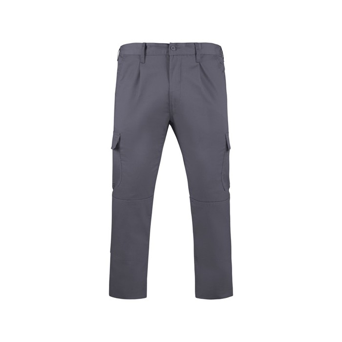 Pantalón laboral de poliéster y algodón 240 g/m2 Roly Daily color gris topo segunda vista