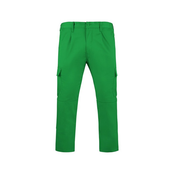 Pantalón laboral de poliéster y algodón 240 g/m2 Roly Daily color verde pasto segunda vista