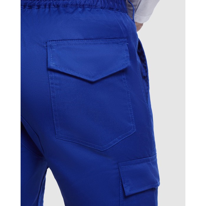 Pantalón laboral de poliéster y algodón 240 g/m2 Roly Daily color azul petróleo vista detalle 2