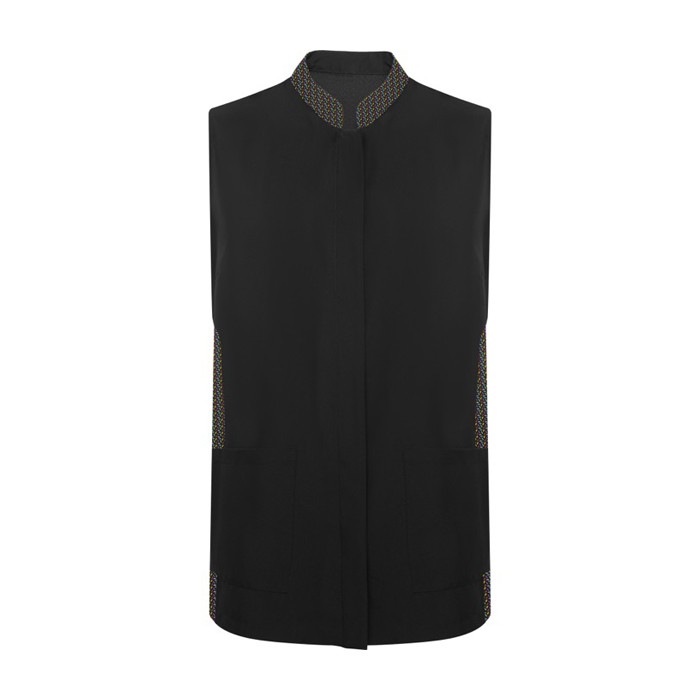 Bata para mujer de poliéster con cierre central 130 g/m2 Roly Aldany color multicolor segunda vista