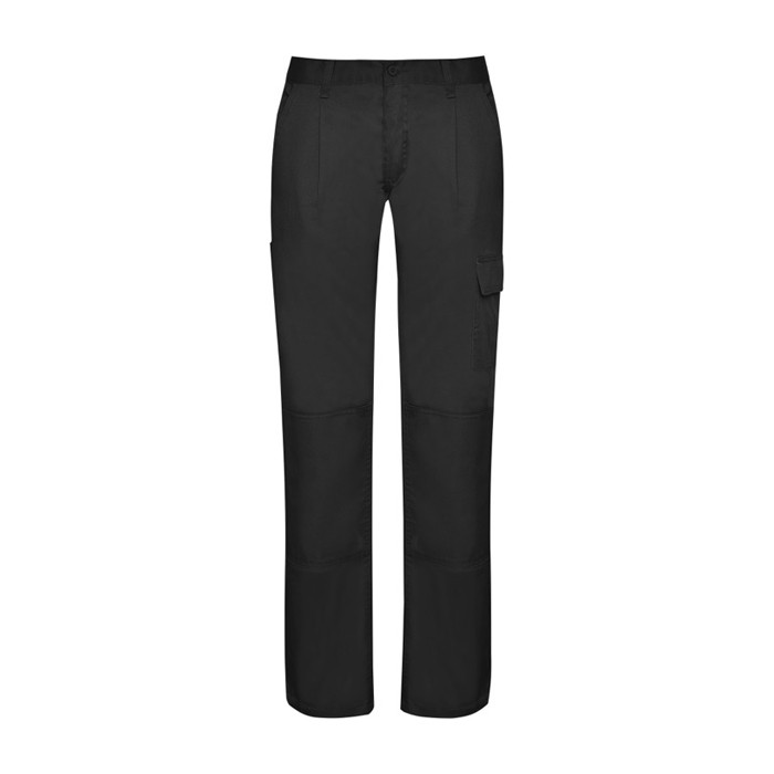 Pantalón laboral para mujer de poliéster y algodón 240 g/m2 Roly Daily color negro segunda vista