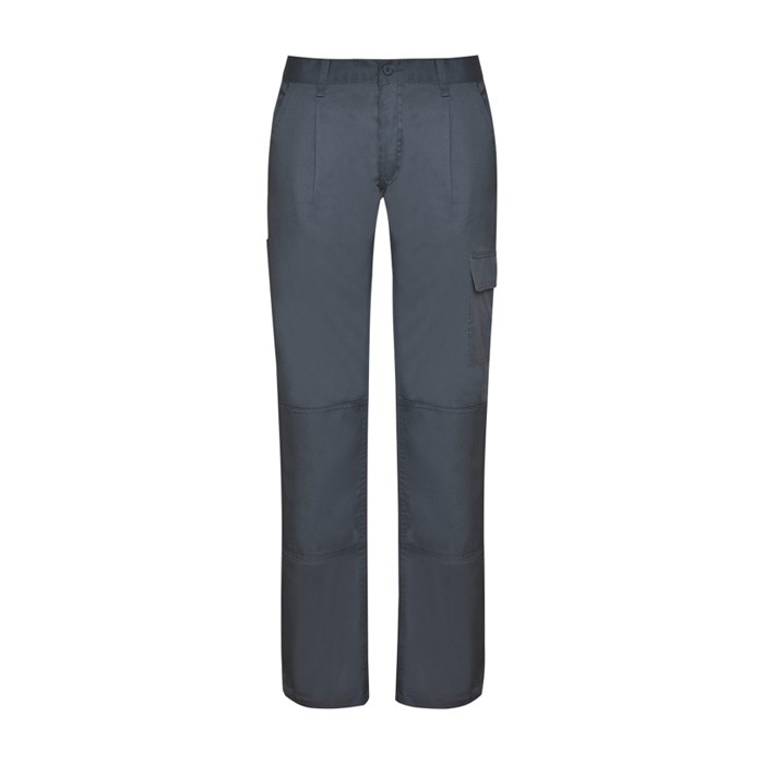 Pantalón laboral para mujer de poliéster y algodón 240 g/m2 Roly Daily color gris topo segunda vista