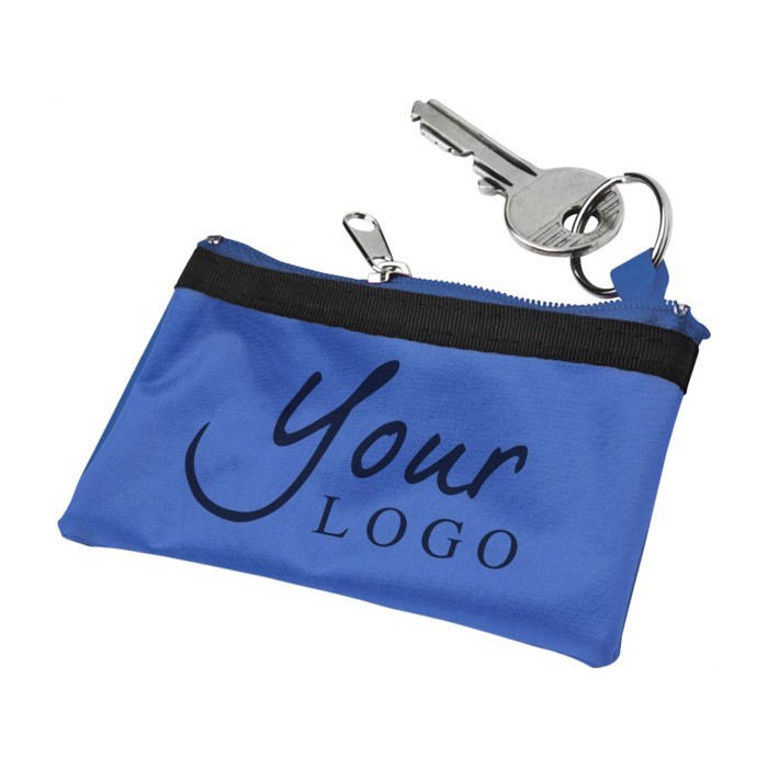 Monedero compacto y ligero de nylon con cremallera negra color azul ultramarino primera vista Monedero compacto y ligero de nylon con cremallera negra color azul ultramarino primera vista