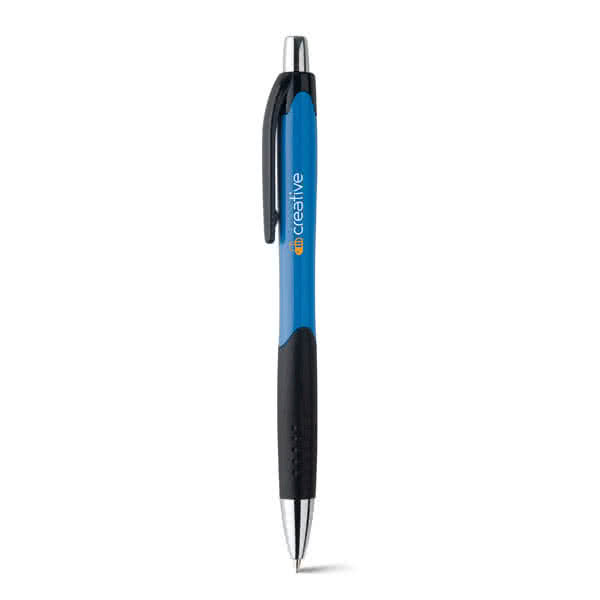 Moderno bolígrafo para empresas color azul tercera vista Moderno bolígrafo para empresas color azul tercera vista