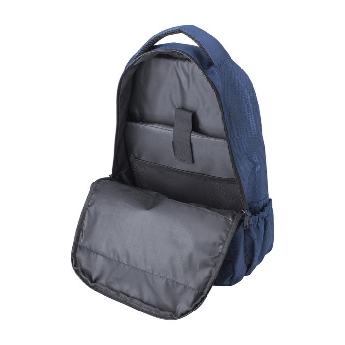 Mochila de poliéster para PC con bolsillos y asas acolchadas 15” color azul cuarta vista