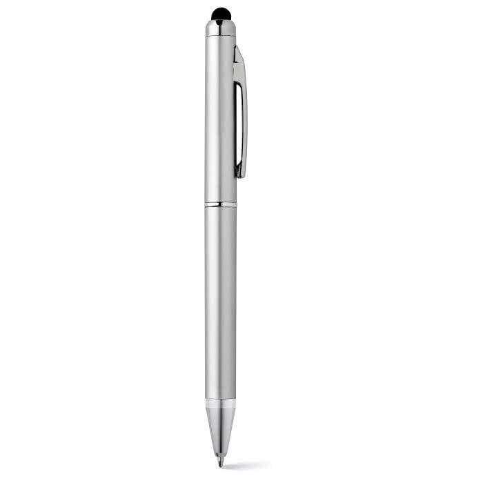 Bonito bolígrafo de plástico para empresas color plateado mate Bonito bolígrafo de plástico para empresas color plateado mate