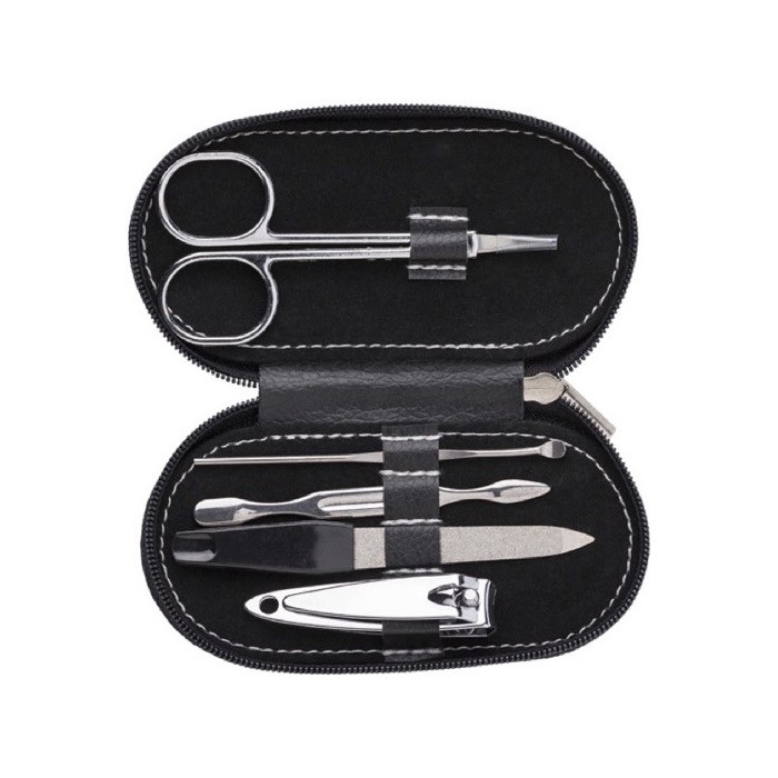 Set de manicura en estuche color negro tercera vista Set de manicura en estuche color negro tercera vista
