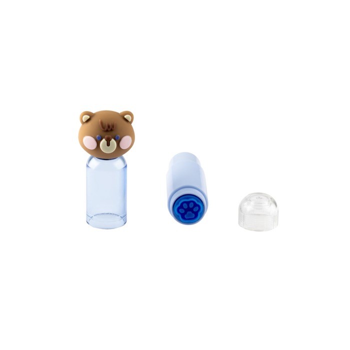 Juego de 3 bolígrafos de colores de animalitos con sello para niños color natural sexta vista