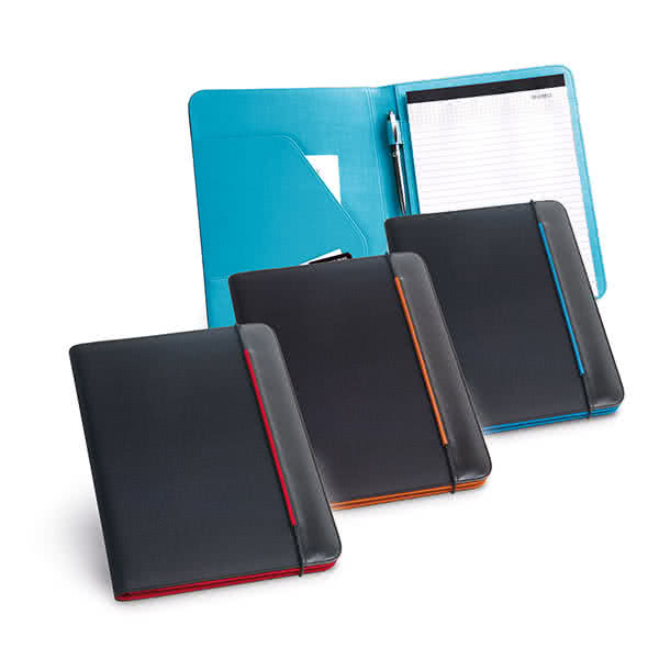 Elegante porta documentos para eventos color azul claro vista productos