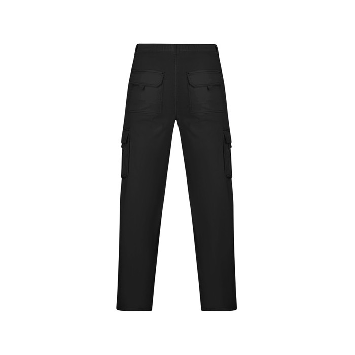 Pantalón largo laboral con elastano 250 g/m2 Roly Daily Stretch color negro segunda vista