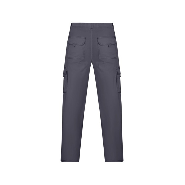 Pantalón largo laboral con elastano 250 g/m2 Roly Daily Stretch color gris topo segunda vista