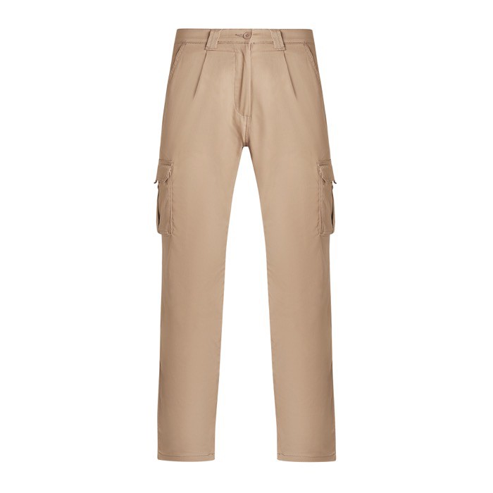 Pantalón largo laboral con elastano 250 g/m2 Roly Daily Stretch color camel primera vista de uso