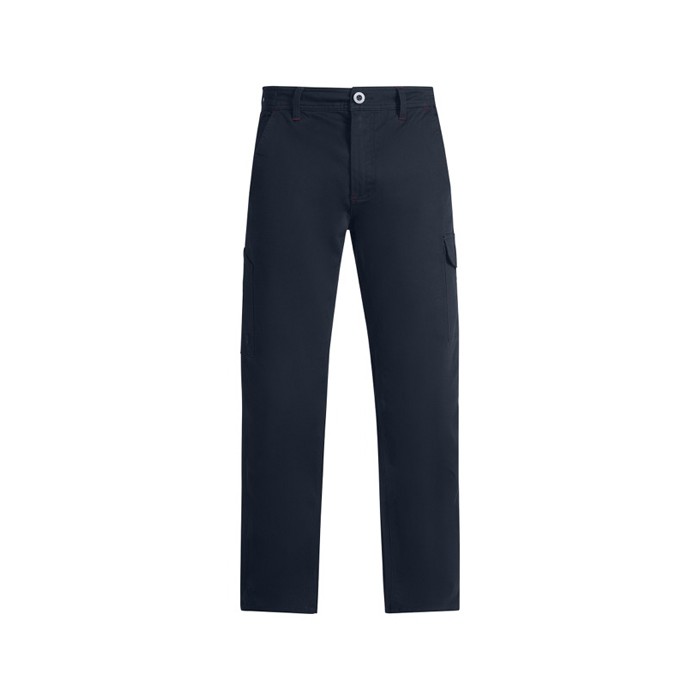 Pantalón laboral largo de hombre de algodón y elastano 300 g/m2 Roly Fonta color azul marino segunda vista