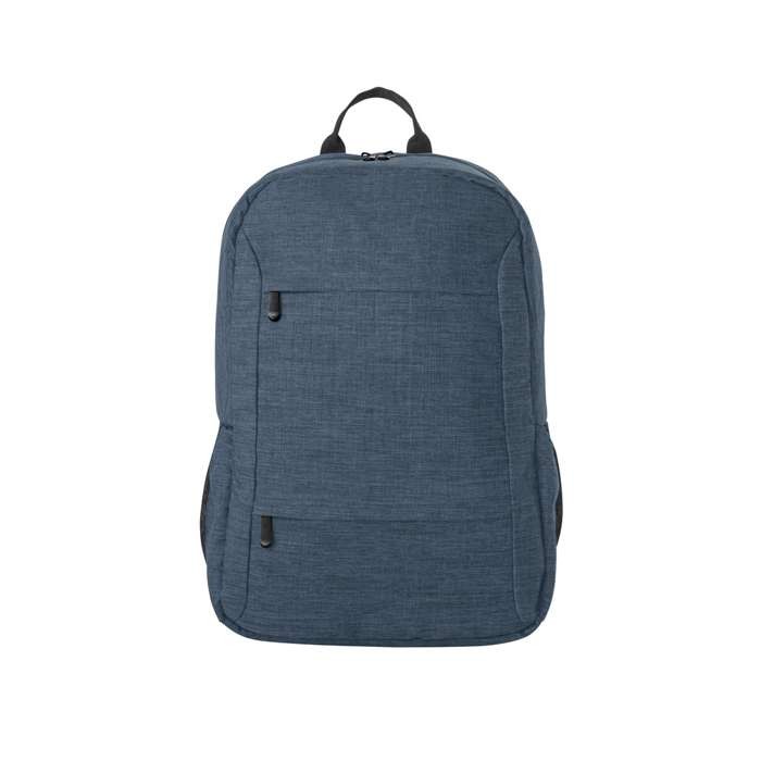 Mochila RPET con compartimento acolchado para tablet 10,1” y PC 15,6” color azul primera vista Mochila RPET con compartimento acolchado para tablet 10,1” y PC 15,6” color azul primera vista