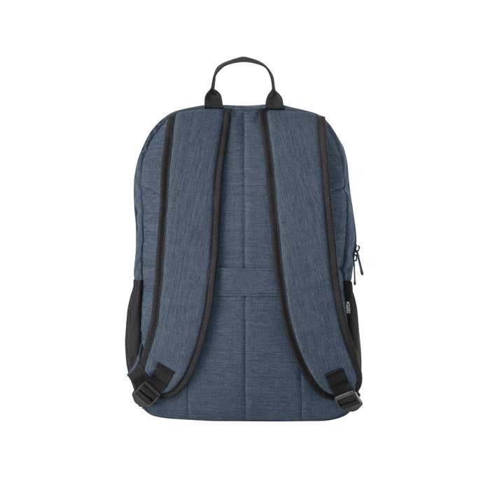 Mochila RPET con compartimento acolchado para tablet 10,1” y PC 15,6” color azul segunda vista Mochila RPET con compartimento acolchado para tablet 10,1” y PC 15,6” color azul segunda vista
