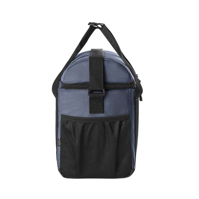 Bolsa térmica 600D RPET con compartimento principal y capacidad de 11L color azul tercera vista Bolsa térmica 600D RPET con compartimento principal y capacidad de 11L color azul tercera vista