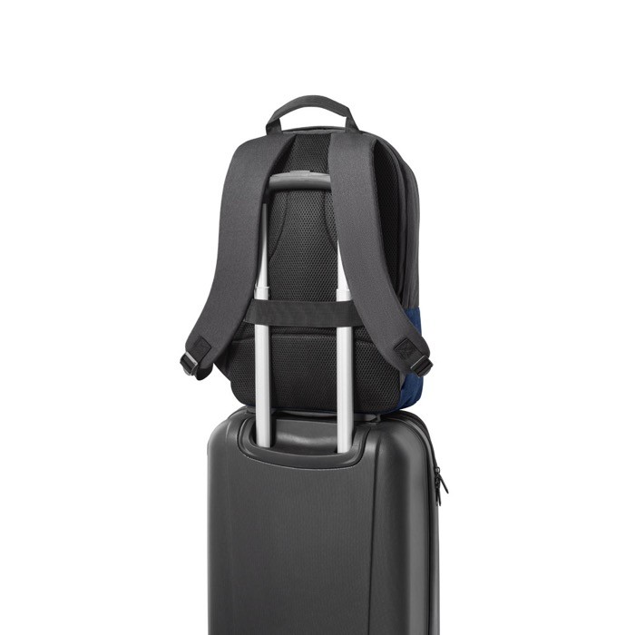 Mochila antirrobo de poliéster reciclado para tablet y PC 15,6'' color azul cuarta vista