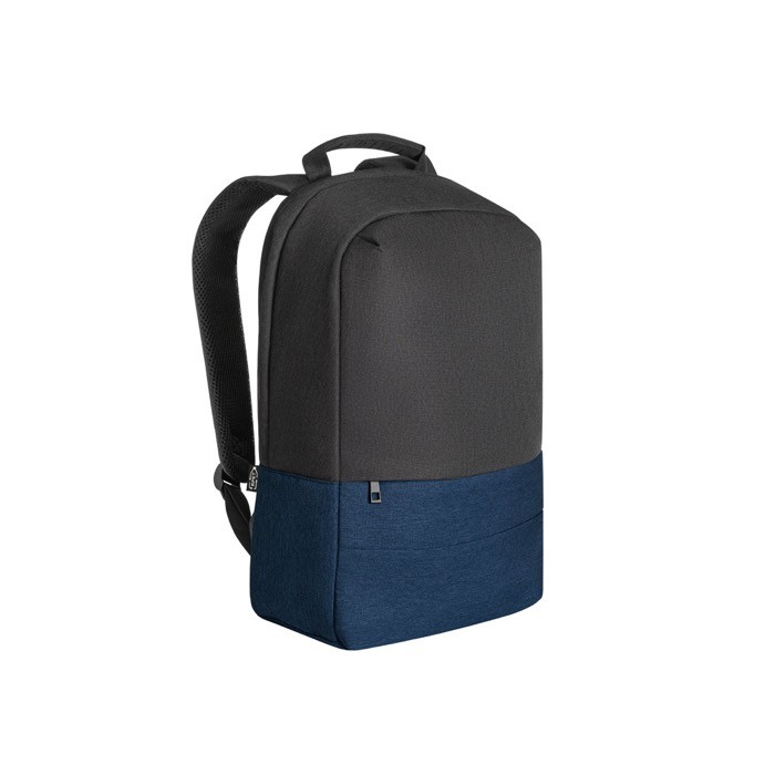 Mochila antirrobo de poliéster reciclado para tablet y PC 15,6'' color azul