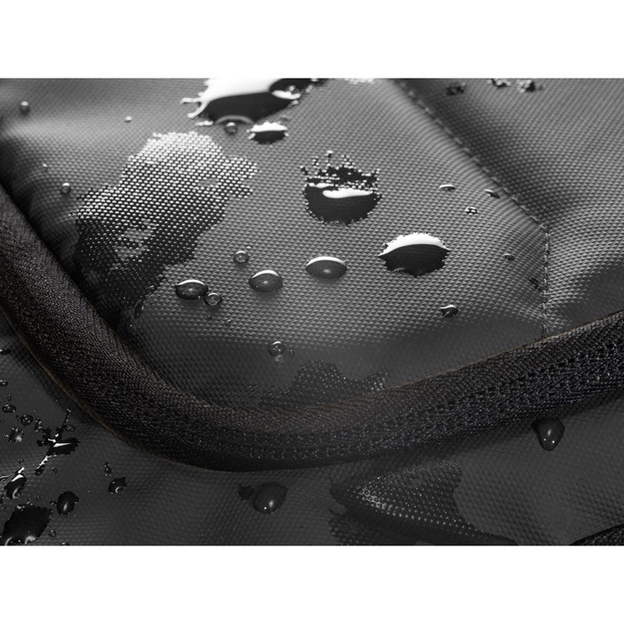 Mochila para PC de RPET resistente al agua con reflectante 16'' color negro tercera vista