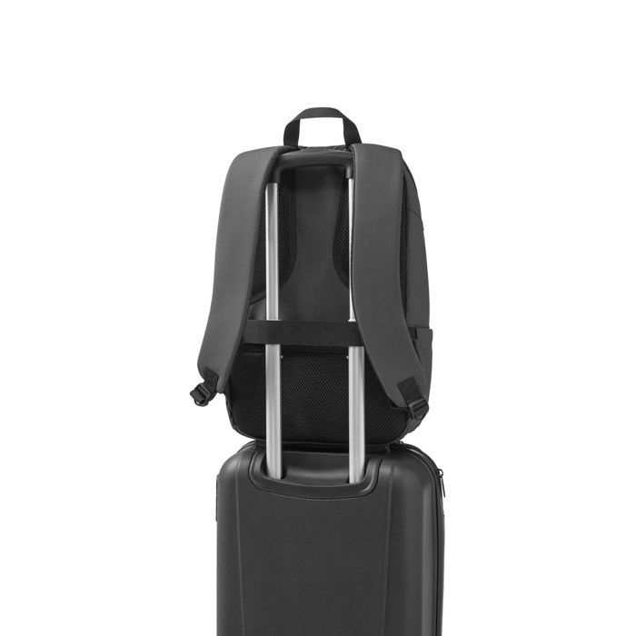 Mochila para PC de RPET resistente al agua con reflectante 16'' color negro quinta vista