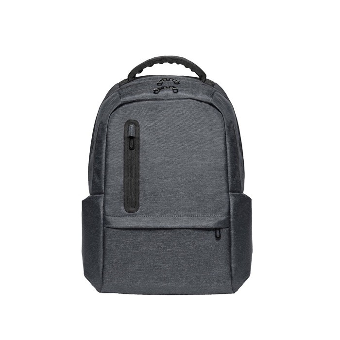 Mochila impermeable de nailon reciclado y RPET 210D para PC 17'' color gris oscuro primera vista