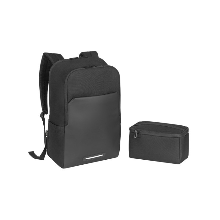 Mochila resistente al agua con bolsa térmica para portátil 17,3'' color negro tercera vista