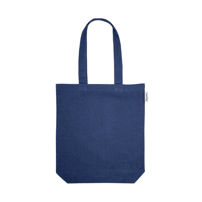 Bolsa con algodón reciclado disponible en varios colores 220 g/m2 color azul primera vista Bolsa con algodón reciclado disponible en varios colores 220 g/m2 color azul primera vista