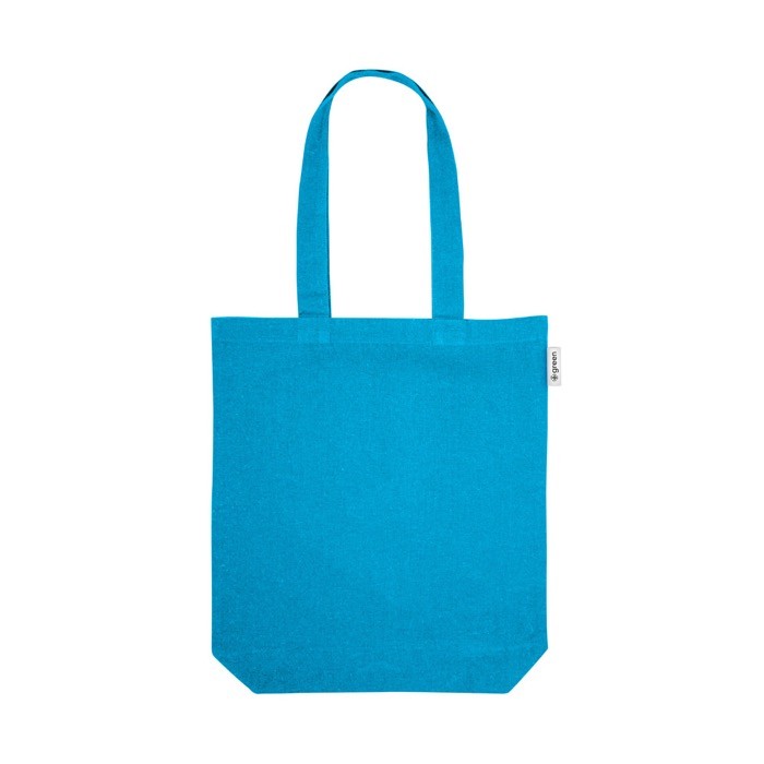 Bolsa con algodón reciclado disponible en varios colores 220 g/m2 color azul claro primera vista Bolsa con algodón reciclado disponible en varios colores 220 g/m2 color azul claro primera vista