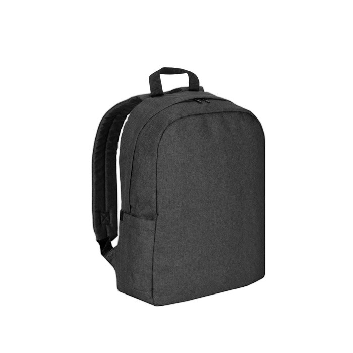 Mochila de poliéster reciclado con forro para portátil de 16” color gris oscuro Mochila de poliéster reciclado con forro para portátil de 16” color gris oscuro