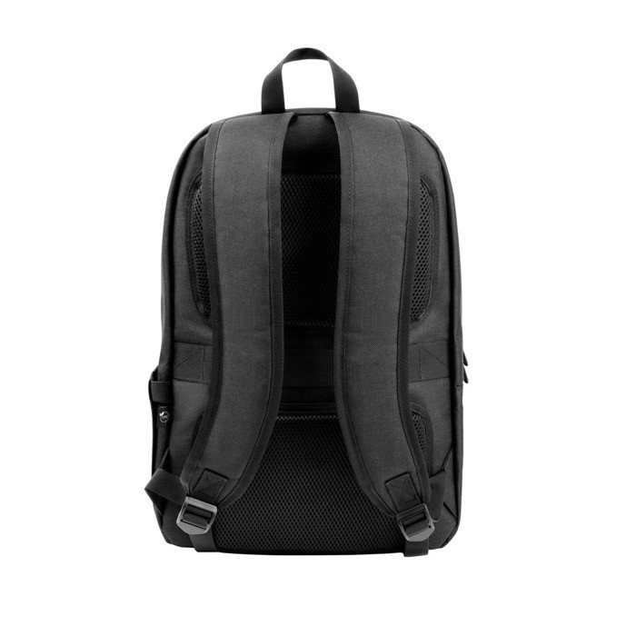 Mochila de poliéster reciclado repelente al agua para PC 17,3” color negro segunda vista Mochila de poliéster reciclado repelente al agua para PC 17,3” color negro segunda vista