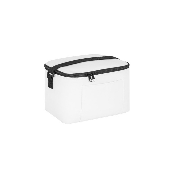 Bolsa térmica de poliéster reciclado con correa ajustable 7L color blanco Bolsa térmica de poliéster reciclado con correa ajustable 7L color blanco