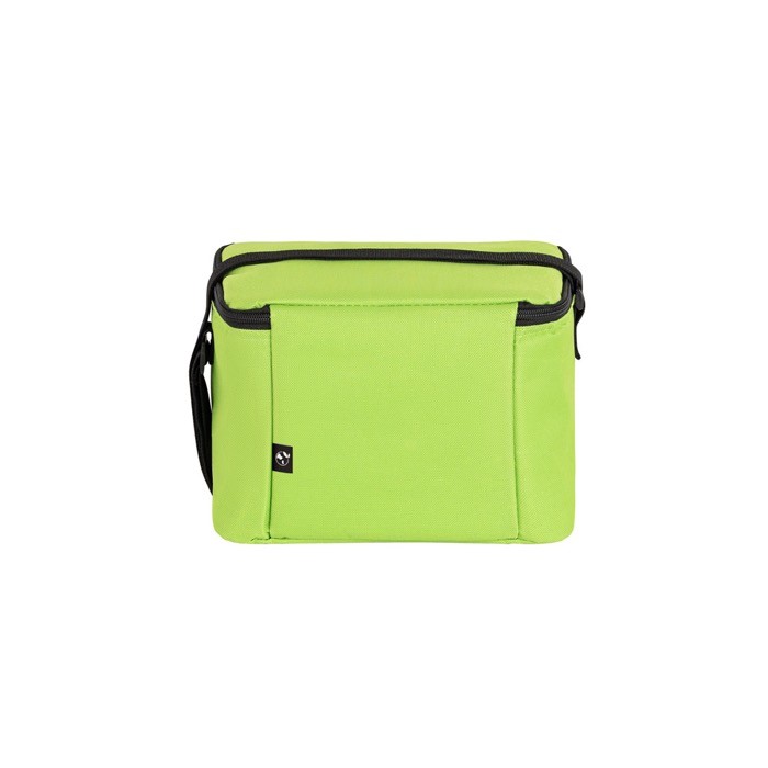 Bolsa térmica de poliéster reciclado con correa ajustable 7L color verde claro segunda vista Bolsa térmica de poliéster reciclado con correa ajustable 7L color verde claro segunda vista