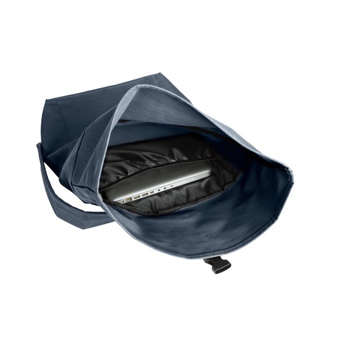 Mochila multiusos con cierre enrollable para portátil 17,3” color azul quinta vista Mochila multiusos con cierre enrollable para portátil 17,3” color azul quinta vista