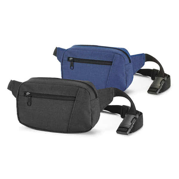 Riñonera clásica para tus promociones color azul vista productos Riñonera clásica para tus promociones color azul vista productos