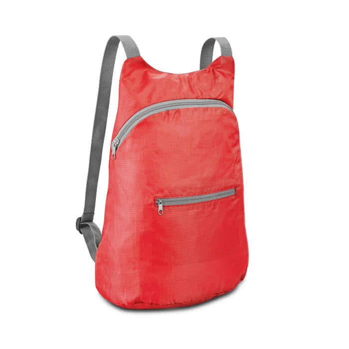 Mochilas plegables personalizadas color rojo