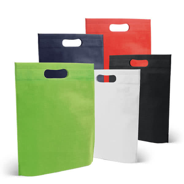 Bolsa económica para ferias y eventos color verde claro vista productos